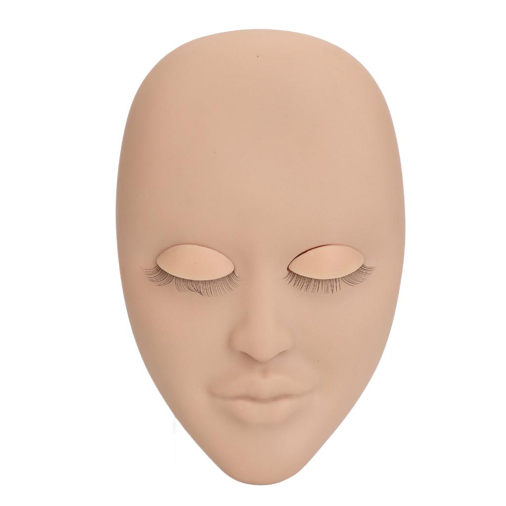 Eyelash Extension Mannequin Head with 6 Pair Replacement Eyelids Soft Touch Lash Mannequin Face