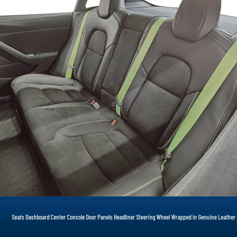 Pink Alcantara Interior Upgrade for Tesla: Personalized Multi-Color Design
