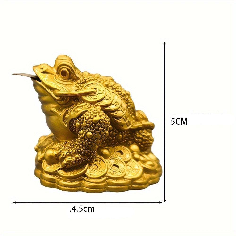 

Golden Toad & Cicada Figurine: Money-Attracting Decoration for Home or Office, Ideal for Housewarming or Business Gifts