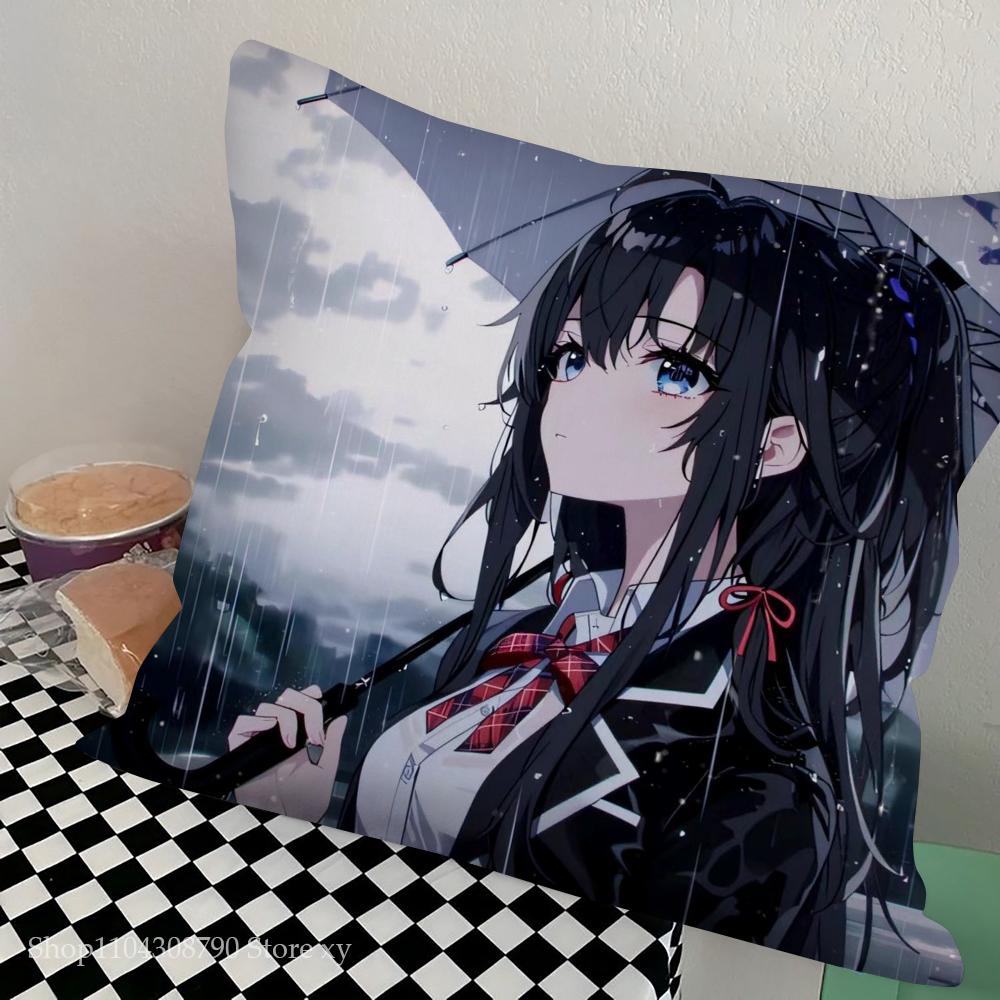 Yukinoshita Yukino Animation Meine romantische Komödie aus der Jugendzeit Kissenbezug Quadratisches Kissen Schlafzimmer Sofa Auto Wohnzimmer Heimdekoration