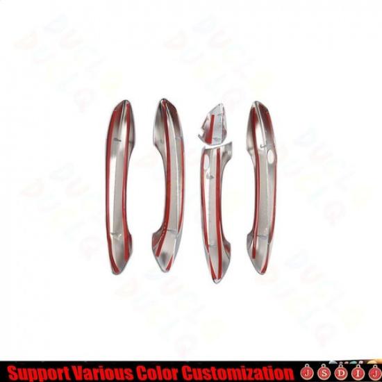 Car Door Handle With Smart Hole Switch 5* For Hyundai Tucson -23 Bright Red