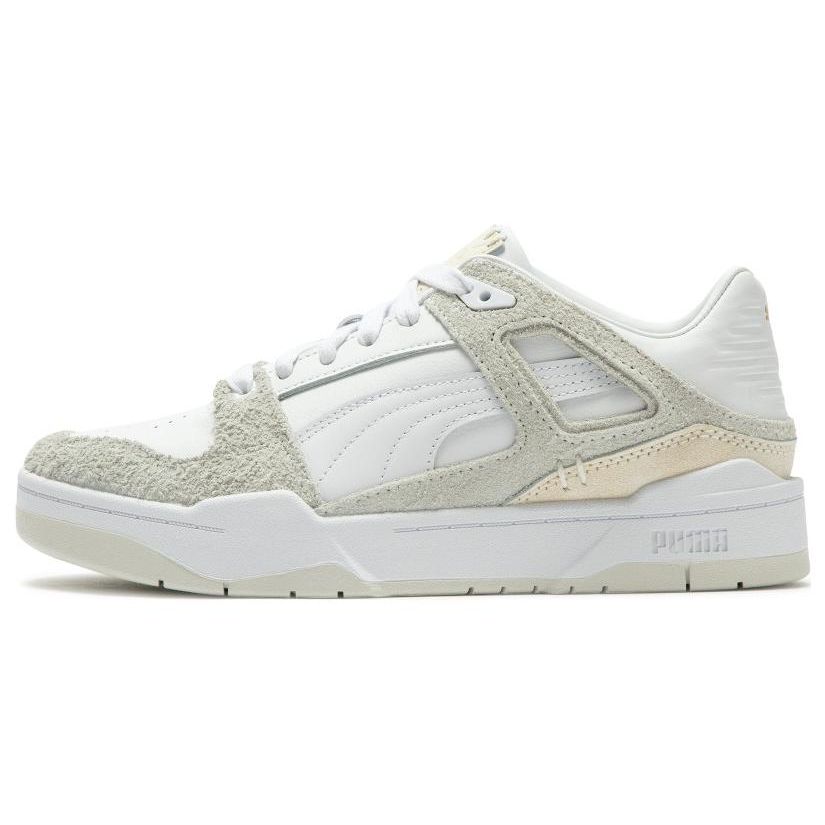 PUMA Unisex White Gray Slipstream Premium Low Top Sneakers 390116-01