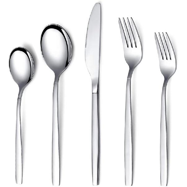 Berglander Flatware Set 20 Pieces, Stainless Steel Flatware Set, Silverware Set Service For 4 1. 20 Pieces