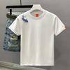 Camiseta de hombre de verano minimalista con cuello redondo estampado estilo chino tendencia casual suelta moda oversize manga corta