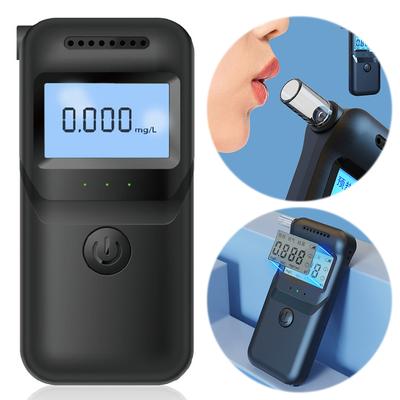 Digitaler Alkohol-Atemtester mit 5 Mundstücken LCD-Anzeige Handheld-Alkoholanalysator Trunkenheits-Analyzer für den Heimgebrauch Partygebrauch