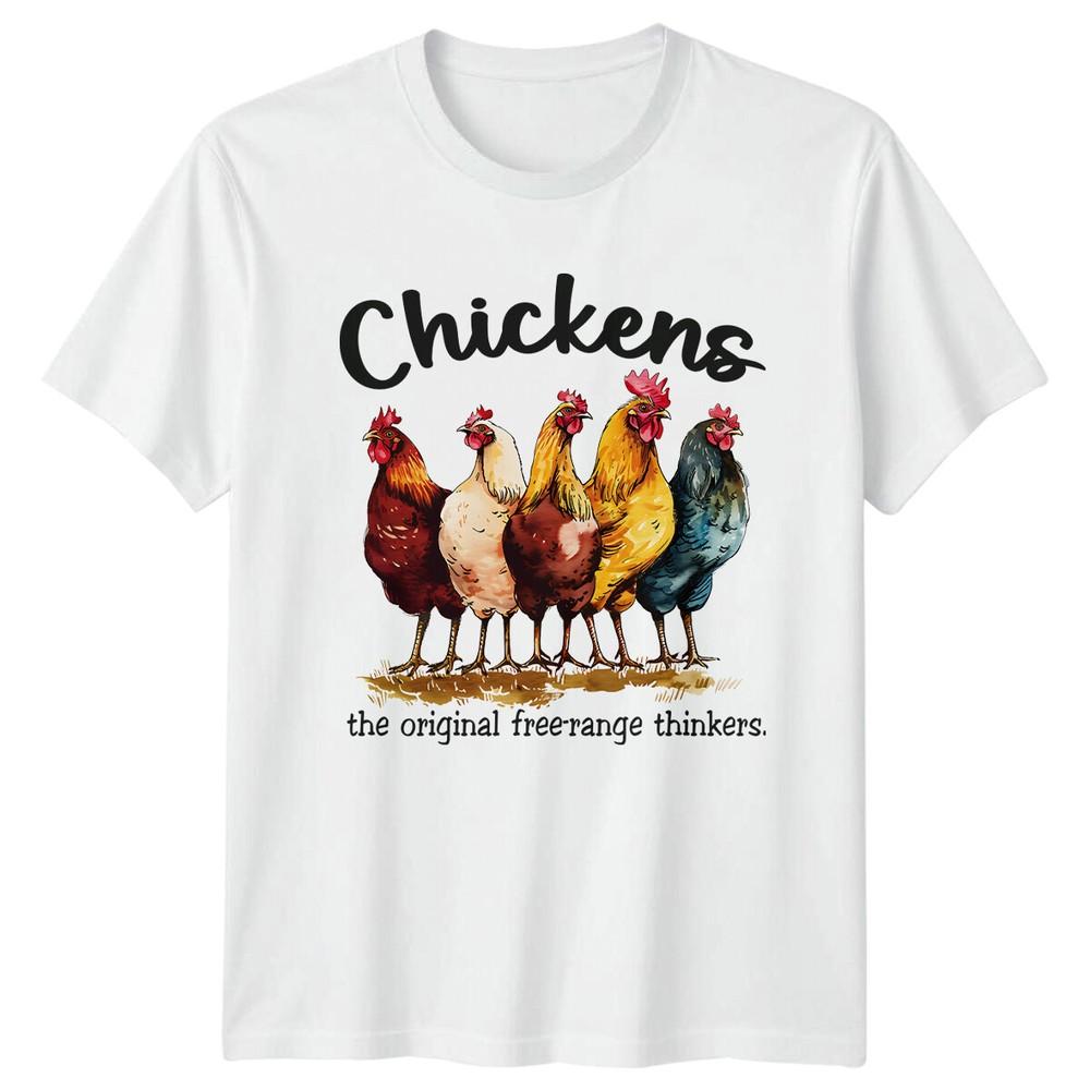 Chickens Original FreeRange Thinkers Animal Pun Funny Quote TShirt S