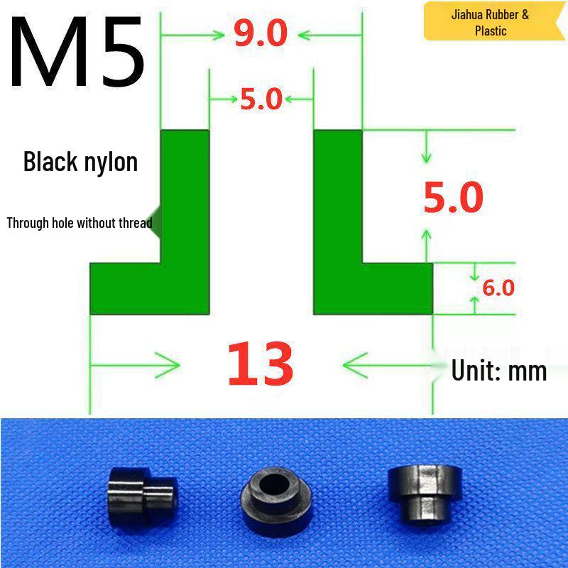T-förmige Nylon-Dichtungsscheibe M3-M35 Gewinde Isolierabstandshalter