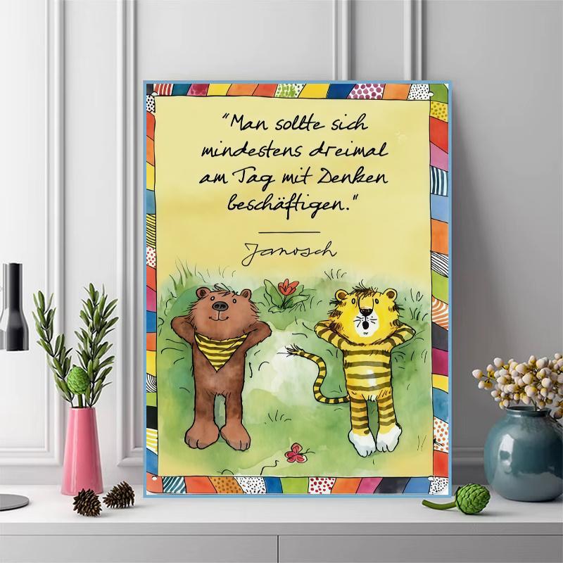 Tiger Bear Fun.84 100% Round Full Drill 5D DIY Diamond Painting Embroidery Cross Stitch Rhinestone Décor
