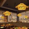Retro Bamboo Pendant Lamp for Restaurants and Hotels - Chinese Style with Spotlight