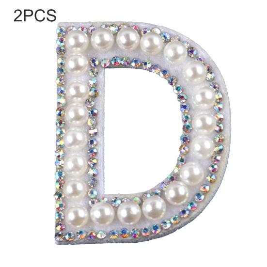 2Pcs DIY Handmade Patch Decor Fabric Adorable English Letter Shape Patch Sticker for Bag