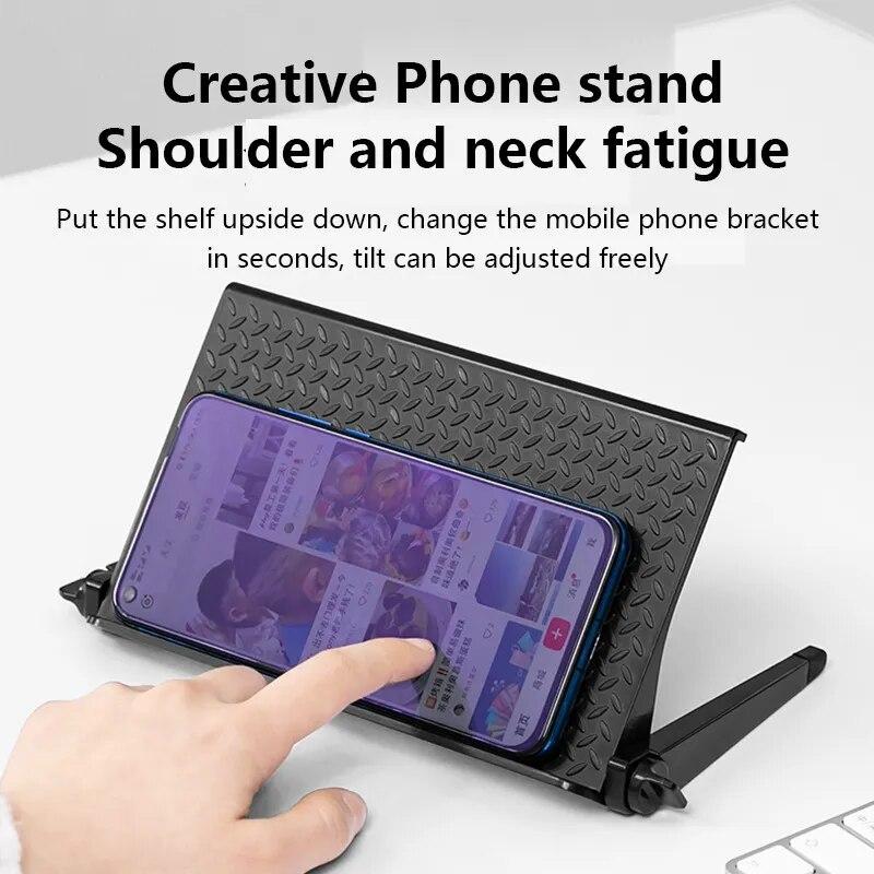 Supporto per Monitor da Computer Senza Fori Plastica Scatola Set-Top TV Staffa per Schermo Portaoggetti per Router