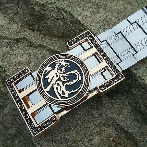 Belt Buckle Self-Defense Belt Men's Weapon Smooth Buckle Simple Multifunctional Whip Metal Decorative Belt