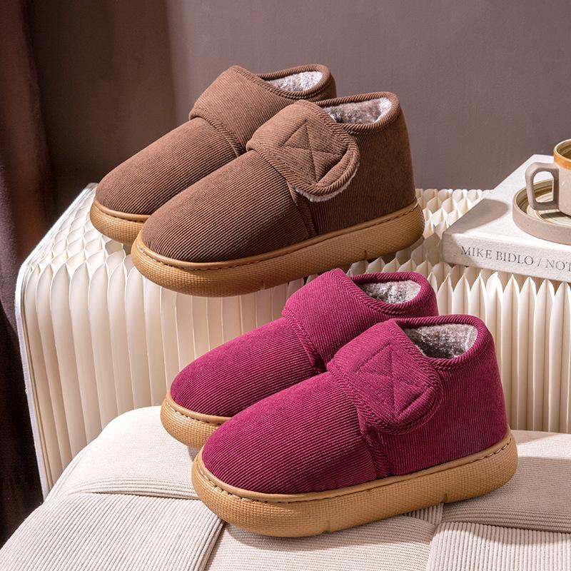 Men's Indoor/Outdoor Cotton Slippers - Autumn/Winter Non-Slip, Thick Bottom, Velvet-Warm 2025 Edition
