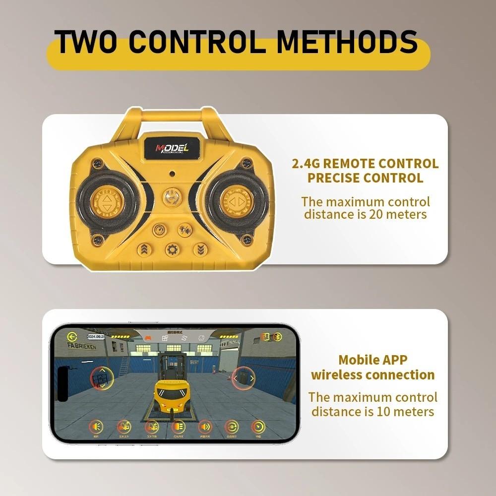 1:64 Scale RC Excavator Remote Control Engineering Truck Remote Control Forklift  Kids Gift