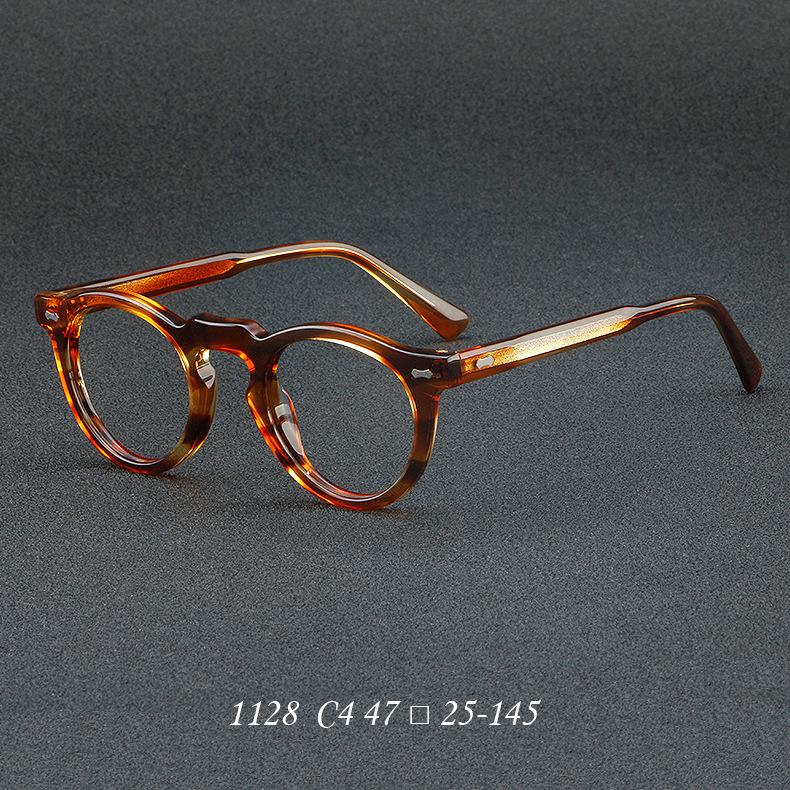 

VCKA Винтажная ацетатная оправа для очков для миопии, роскошная, маленькая, классическая, мужская, женская, рецептурная, оптическая, ретро-оправа для очков -0.50 до -10.0 -50(-0.5)