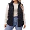 Gilet trapuntato imbottito da donna senza maniche con colletto alto e zip per autunno inverno