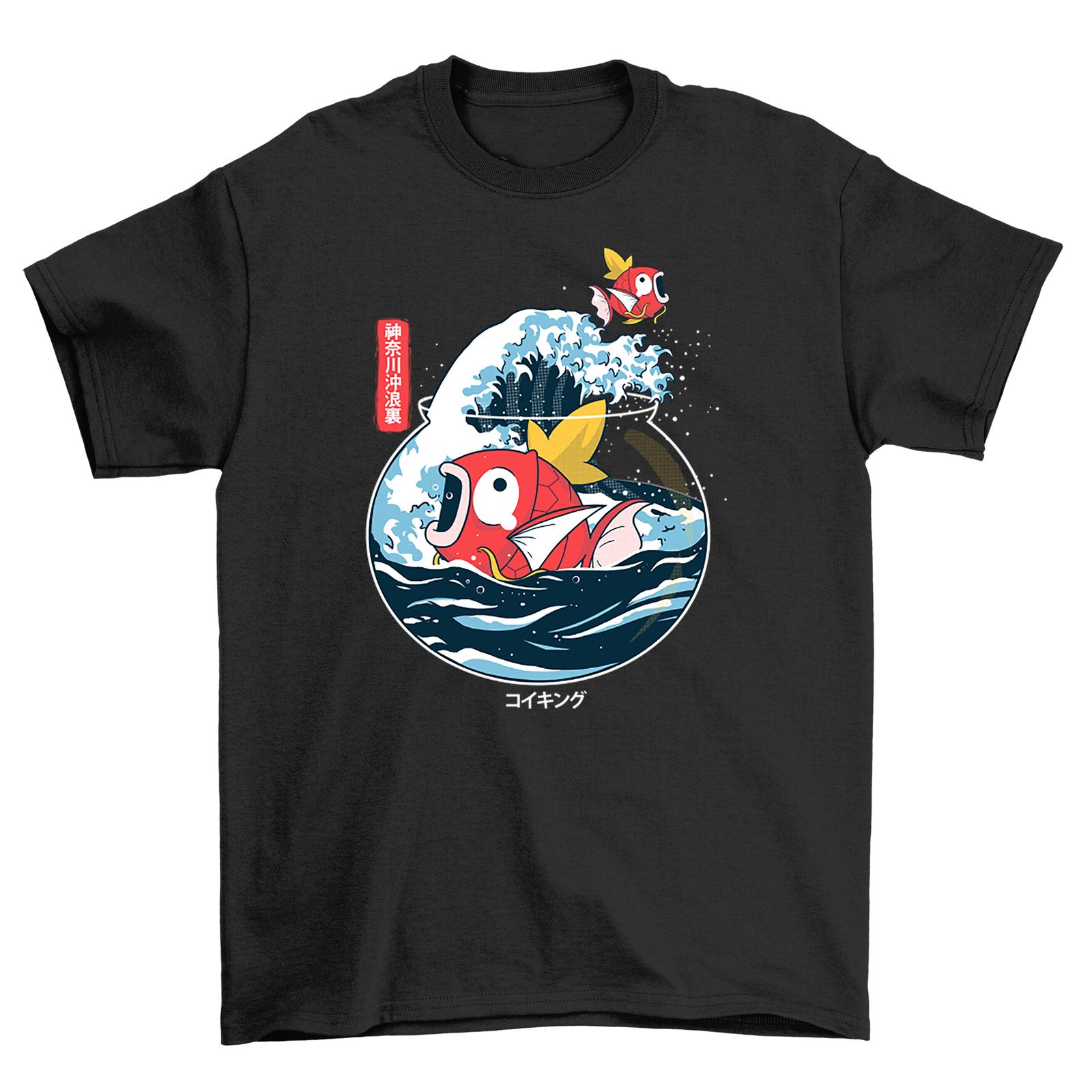 

Magicarp Wave Funny T-Shirt Mens Womens Tees Top - Splashy and Hilarious! Unisex Printed Design, Perf S