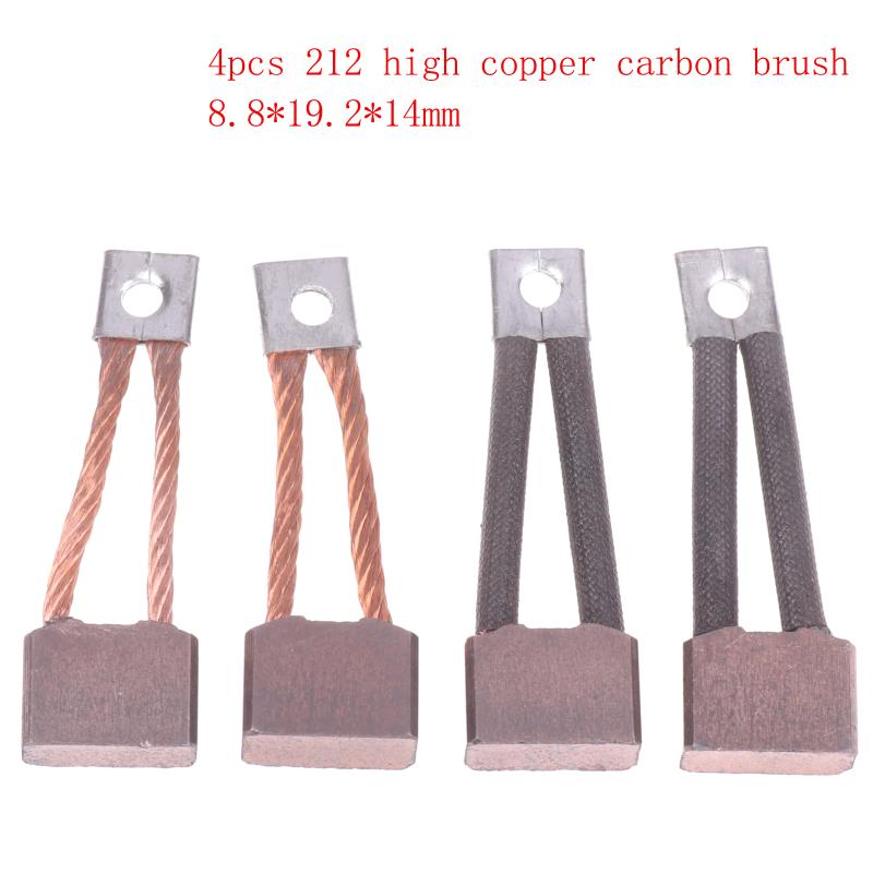 4 Pezzi 8.8x19.2x14mm 212 Spazzole di Carbone ad Alto Contenuto di Rame per Accessori di Ricambio del Motorino d'Avviamento dell'Auto