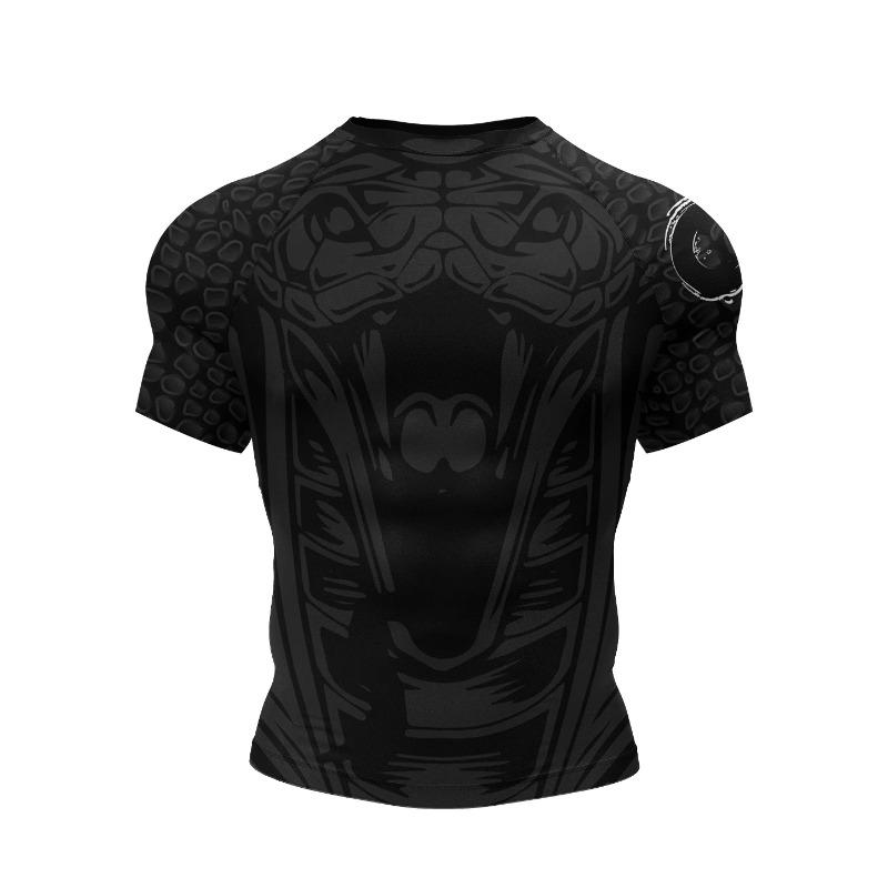 New MMA Kickbox Training Tee No Gi Bjj Top Jiu Jitsu Rashguard Spandex Compression T-Shirt Sublimation Sports Men Short Sleeve