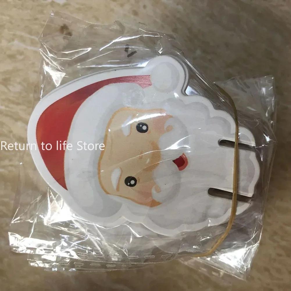 10pcs Christmas Glass Cup Card Santa Claus Hat Wine Glass Decor Ornaments Christmas Decorations Navidad Noel New Year