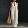 2026 European and American Cross-border Independent Station Simple, Elegant and Comfortable Linen Jumpsuit