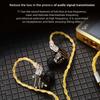 Silver Plated KZ Earphone Cable Upgrade Cord KZ Wired Headphones  For ZXN ZXT VK4