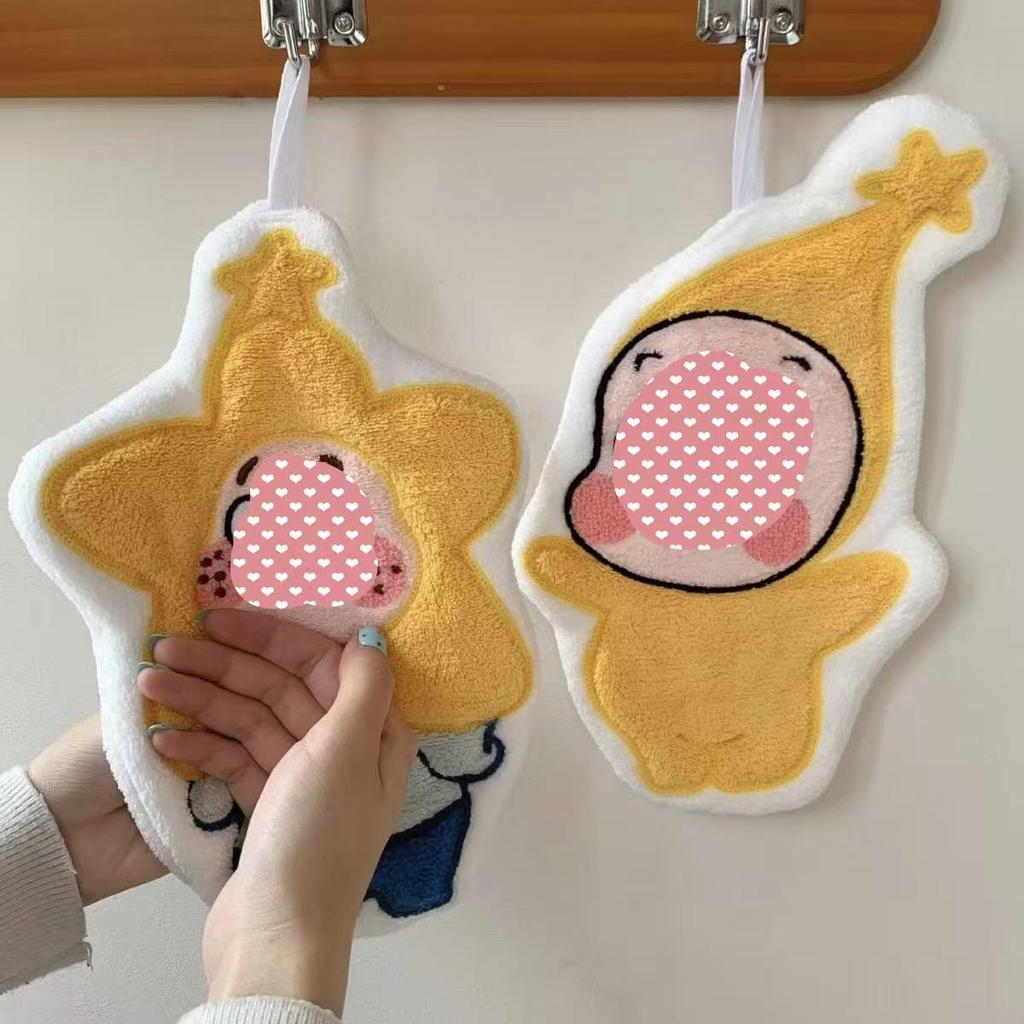 Toalha de Mão de Ganso em Lã Coral - Absorvente e Fofa para o Banheiro Infantil ou Cozinha