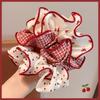 Red Sweet Polka Dot Ponytail Hair Tie - 2025 Large Intestine Bun High-Grade Headdress Accessory