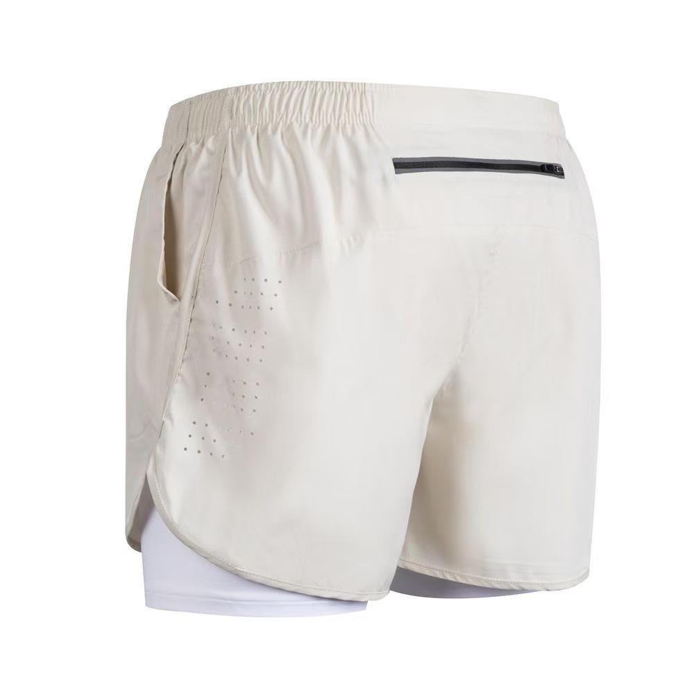 Herren-Zwei-in-Eins-Laufshorts mit Schnelltrocknung und Anti-Exposure-Futter