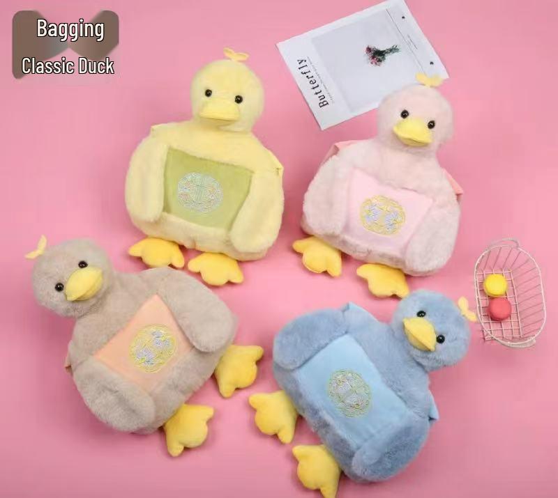 Oppladbar tegneserie plysj håndvarmer - Avtakbar og vaskbar, Eksplosjonssikker elektrisk varmtvannsflaske (2025)