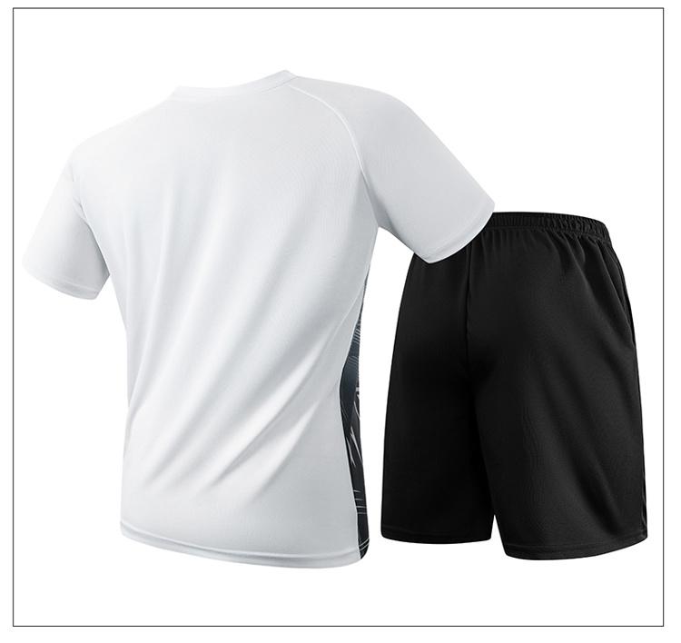Letní volný neformální dvoudílný sportovní set s krátkým rukávem