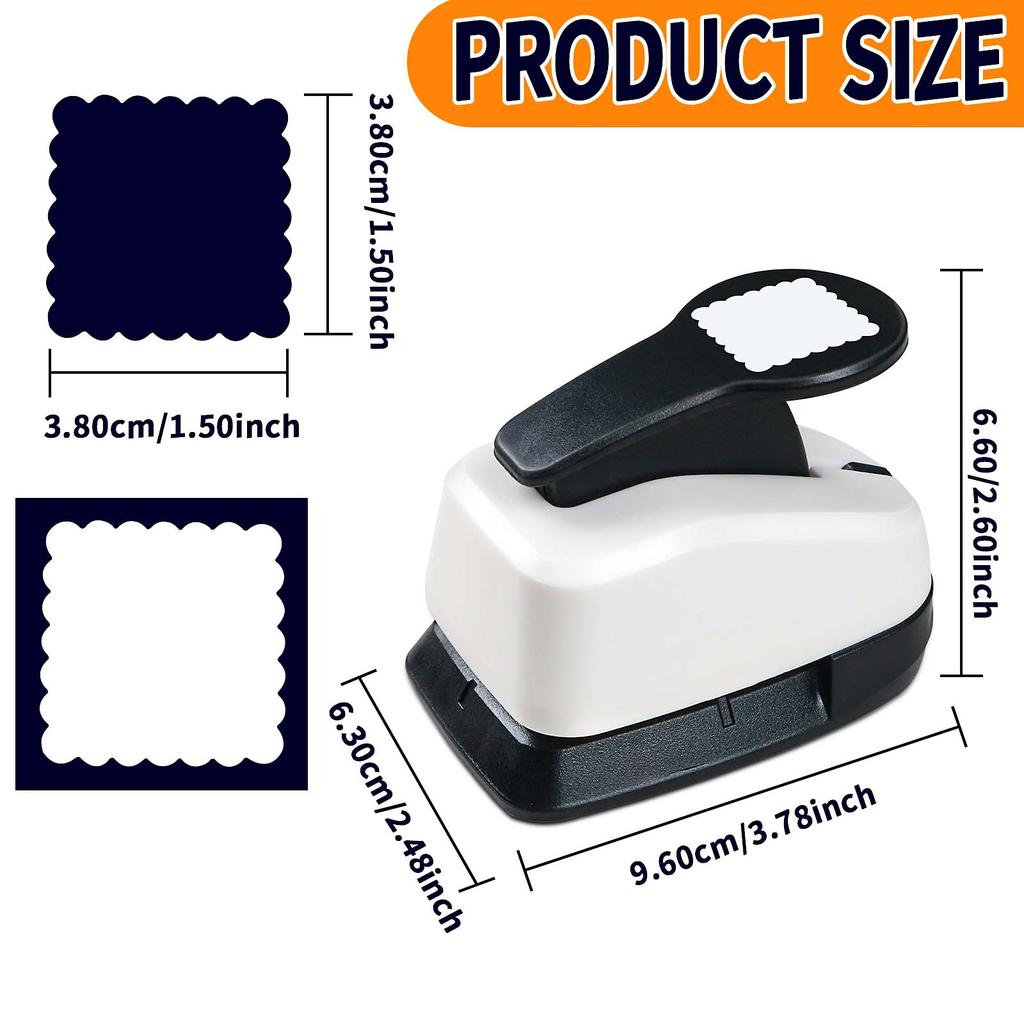 Εργαλείο Κόφτης Χαρτιού Τετράγωνο με Κυματιστή Άκρη τύπου Γραμματόσημο για Χειροτεχνίες Διατρητές 25mm 38mm 50mm για χειροτεχνίες για scrapbook κατασκευή καρτών