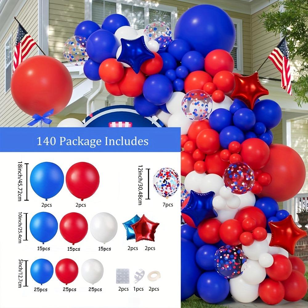 

140PCS Independence Day Balloon Garland Arch Kit, Fourth of July, Birthday Party, Anniversary, Indoor and Outdoor Decorations Other