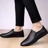 Leather Shoes Men's Spring Men's Shoes Casual Shoes Breathable Lazy Shoes Korean Version Trendy Work Shoes Soft Sole Non-slip Driving Shoes