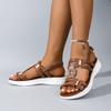 Fashion 2025 Women Wedge Sandals Anti-slip Slip on Comfortable Sandals Summer Fashion Round Head Beach Shoes Women Zapatos De Mujer