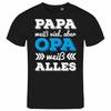 Mens T-Shirt Dad White Lots But Grandad Knows Everything S To XXL Gift Birthday