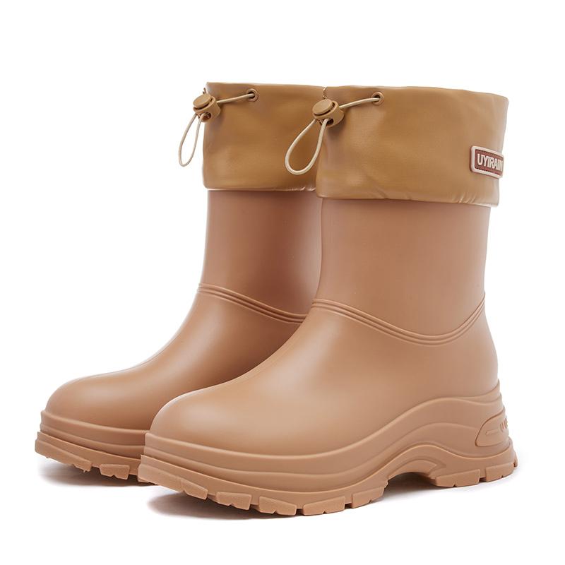 Factory Sale Fashion Women Rain Boots Various Widely Used Made In China Red Belted Rain Shoes