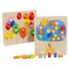 EsiFare Early Education Toys for Toddlers Wooden Puzzle Early Learning Color Sorting Toy Montessori Shape Matching Puzzle Coordination Cultivate