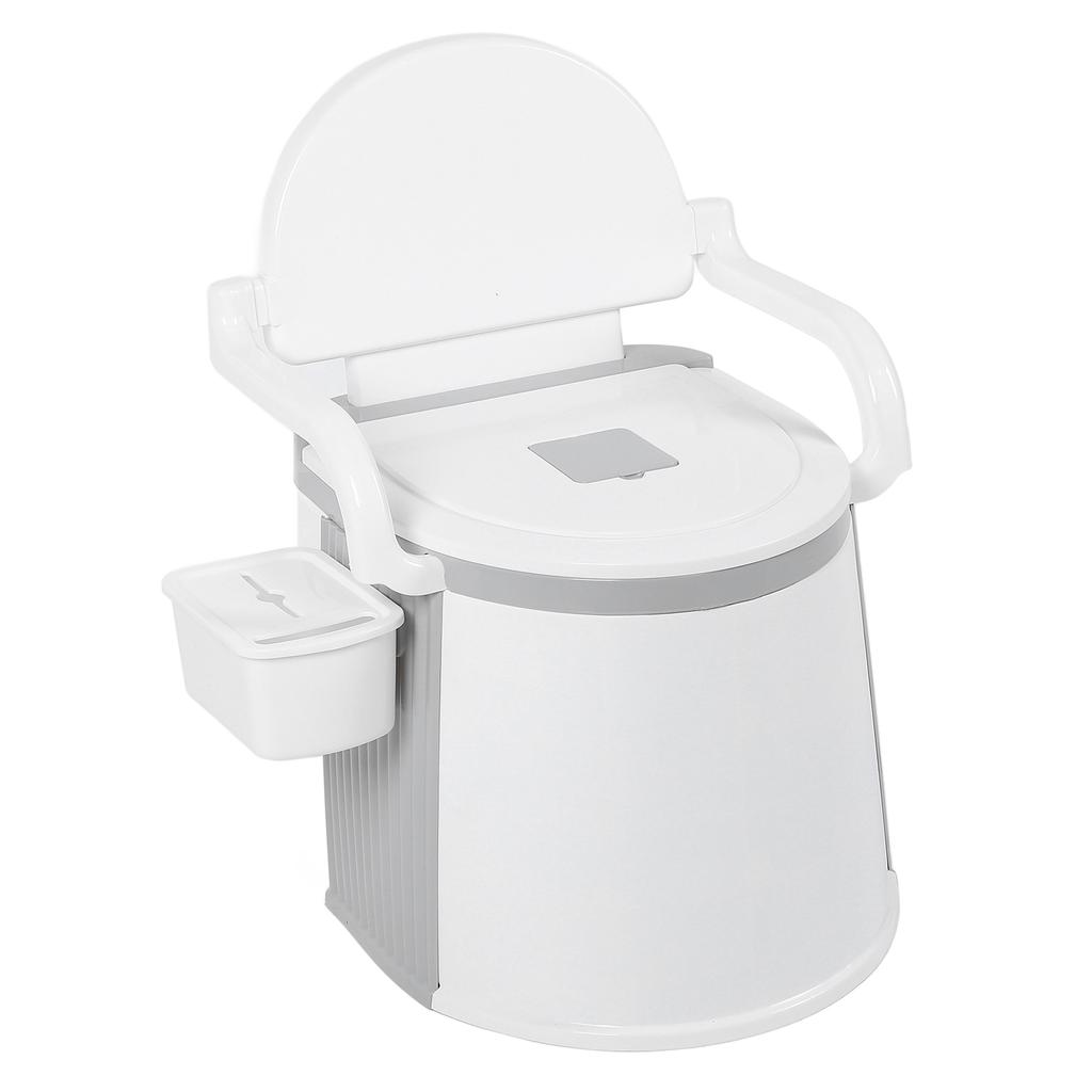 Nachttopf Toilettenstuhl Abnehmbare Armlehnen Verhindert Rutschen Hohe Belastbarkeit Tragbarer Toilettenstuhl Grau