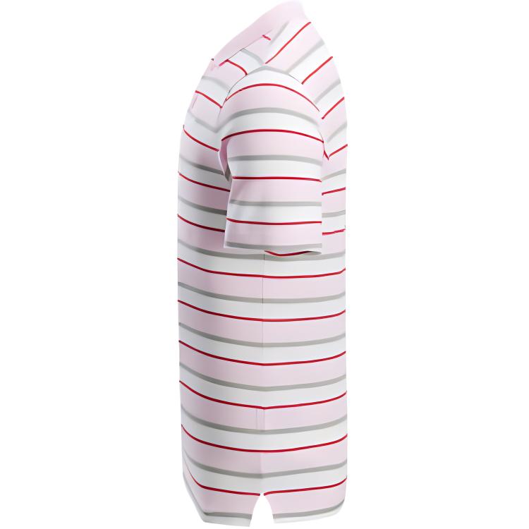 Nike Simple Breathable Versatile Casual Sports Polo Shirt Men Tops Pink Striped FN3897663