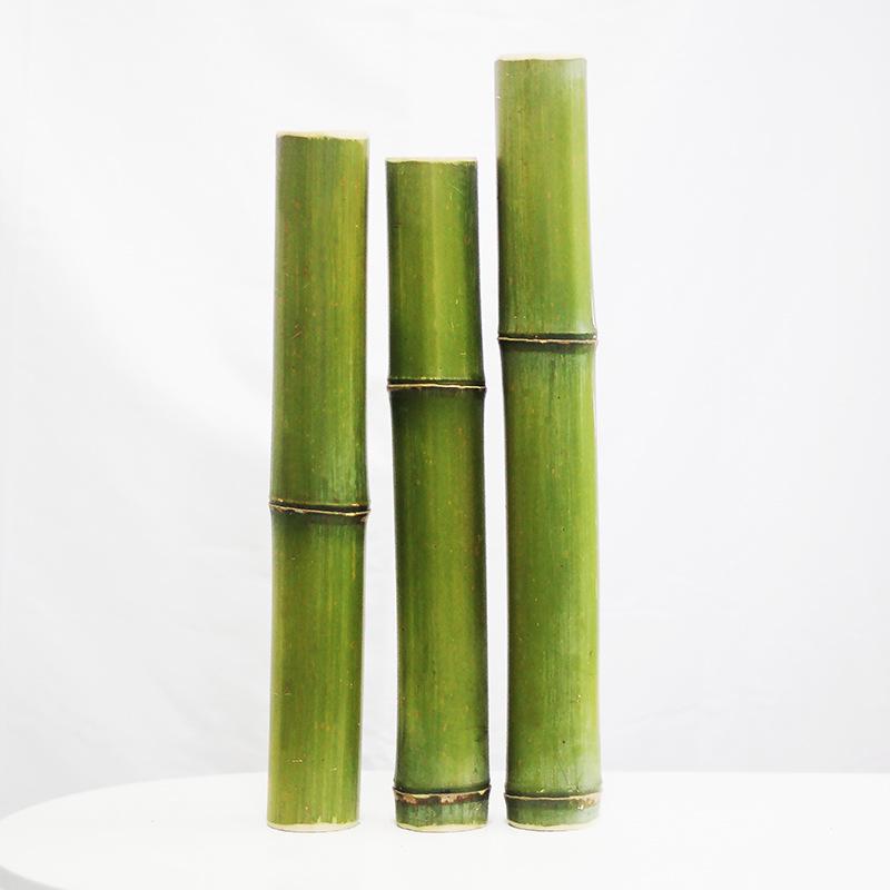 Зеленая Бамбуковая Цветочная Ваза: Экологичная бамбуковая трубка для свадеб, детских садов и декора.