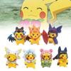 Pvc 7pcs Pikachu Toy Model Desktop Decoration Children Christmas Gift