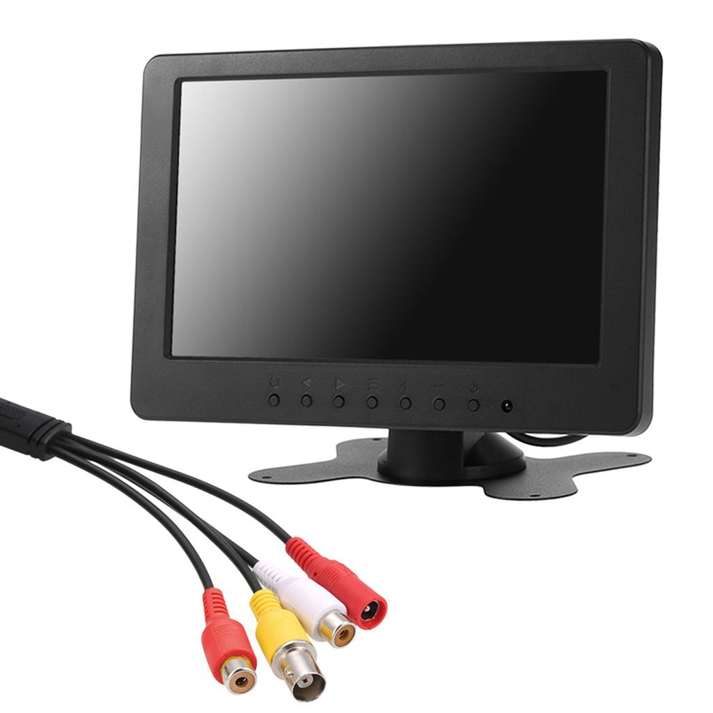 7-Zoll-HD-Monitor 1024x600 16:9 LCD-Monitorhalterung BNC AV Videoeingang für Heim-Auto-Überwachung
