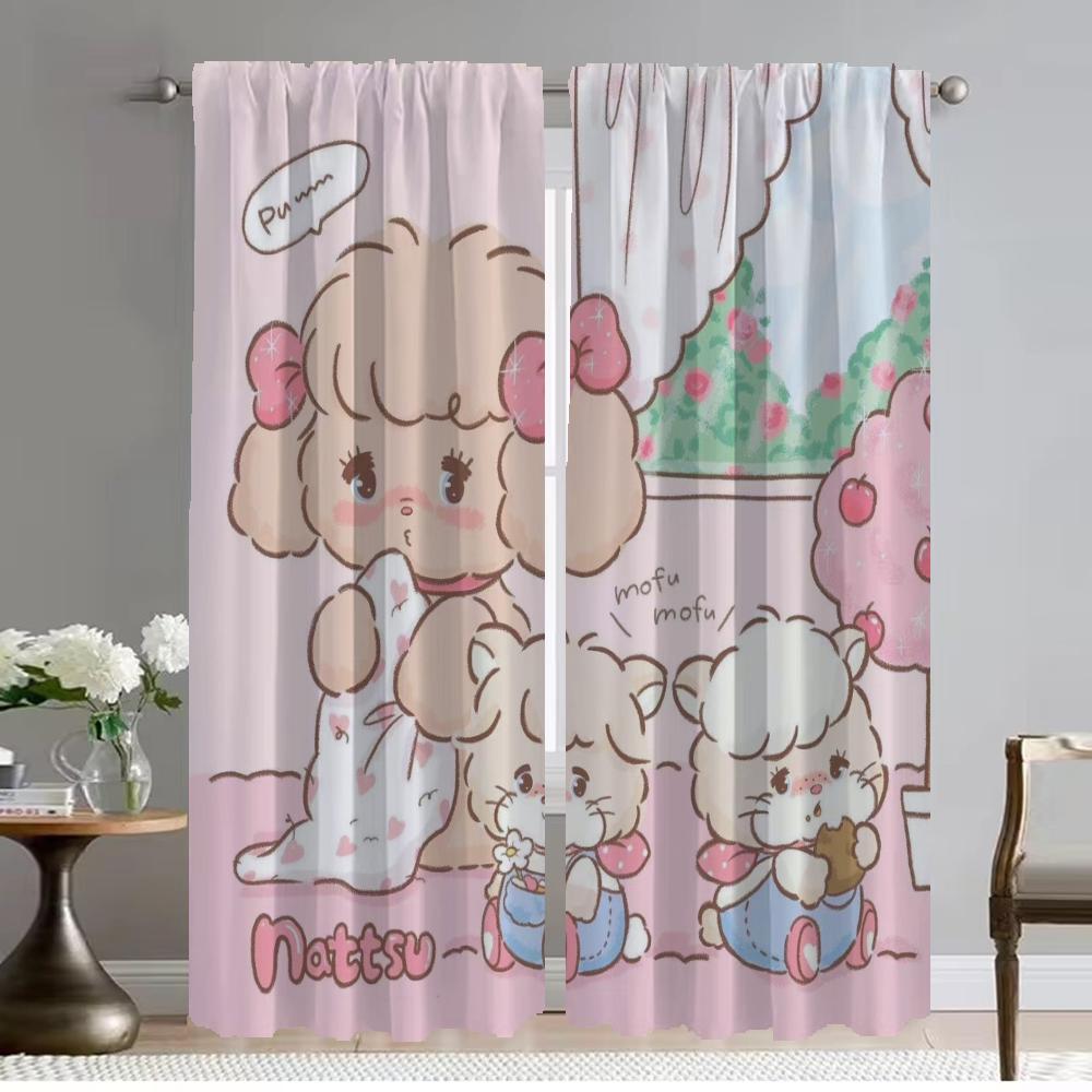 

Шторы для интерьера дома 2 штуки Шторы Mikko для гостиной Рулонные шторы Украшение на Хэллоуин Перегородка Тюль для спальни W50xH70cmx2pcs-CL