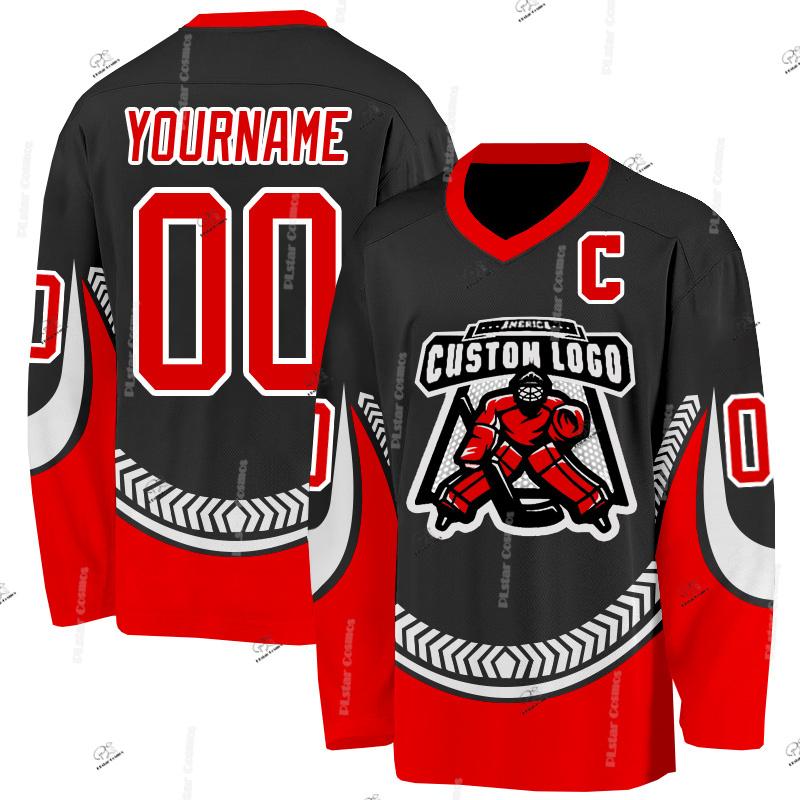 Custom Name Team Suits Gradient Graffiti Colorful Vintage Retro Breathable Pullover 3DPrint Casual V-Neck Hockey Jersey Shirts J