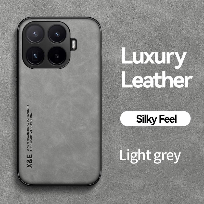 KEYSION Luxury Retro PU Leather Phone Case for Xiaomi 17T Pro 5G Soft Silicone+PC Shockproof Phone Back Cover for Xiaomi 17T