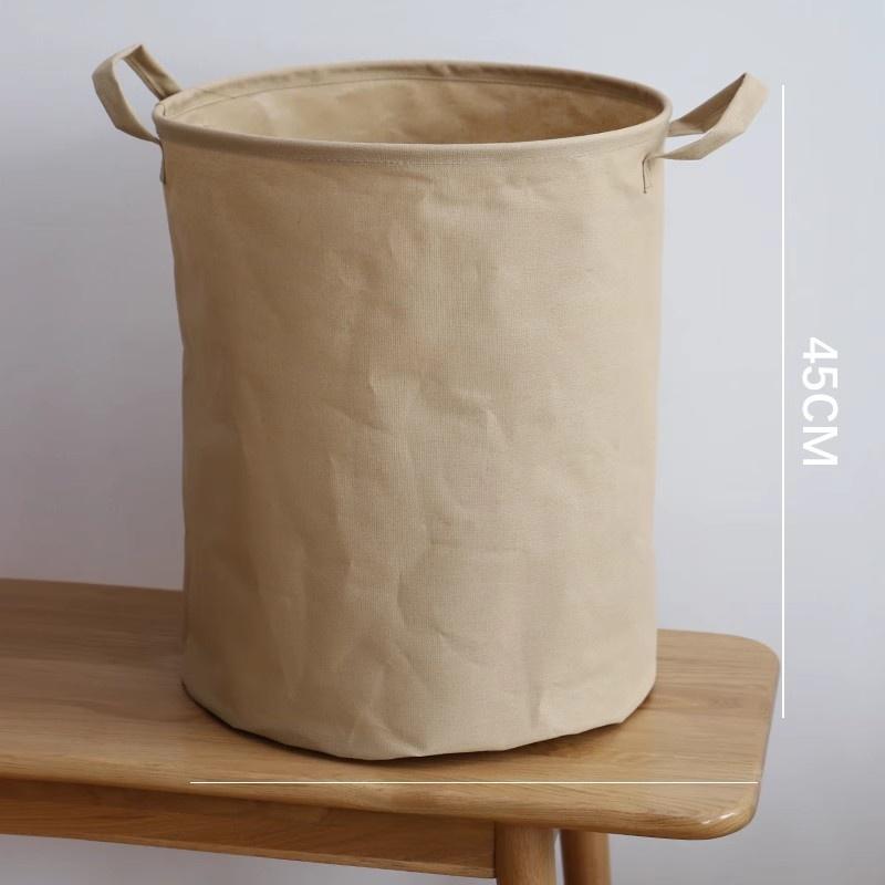 Foldable Fabric Laundry Basket Home Use Dirty Clothes Hamper Toy Storage Basket Wash Tub Bedroom Utility Storage Basket