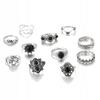 Ring Set Silver Jewelry Gift Retro Punk Boho 02 11 Pcs