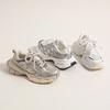 2024 Nuove Sneakers da Donna Basse con Zeppa Patchwork Fondo Spesso Pelle Morbida Punta Tonda Casual Sneakers da Donna