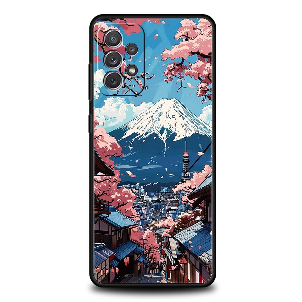Case For Samsung A15 A13 A35 A55 A51 A71 A41 A31 A21S A03S A05 A17 A23 A25 A33 A53 A73 5G A07 4G Cover Landscape Japan Series
